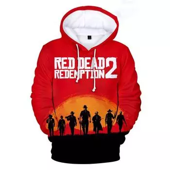 Игра Red Dead Redemption 2 Толстовка с капюшоном 3D-принт для мужчин и женщин Уличная одежда Толстовки с капюшоном Свободные свитера Толстовки с капюшоном Детские топы Одежда S