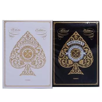 Игральные карты Theory11 Artisan T11, белая/черная колода, карточные игры, магические трюки белый