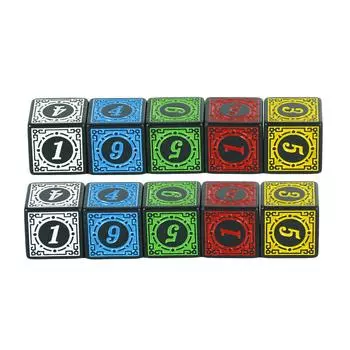 Игральные кости 10 шт. D6 6 граней для D&D Party Family Games RPG Dados As Collection синий