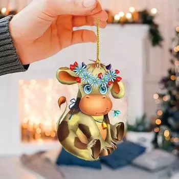 Игривый Бык Акриловая Декоративная Подвеска Для Домашнего Декора И Праздников Праздничная