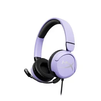 Игровая гарнитура HyperX Cloud Mini, проводная, откидная, с отключением звука, микрофоном, защитой от звука, вращающимися амбушюрами, лавандового цвета, 7G8F5AA