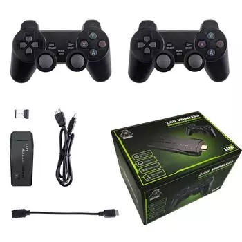 Игровая консоль 64G, встроенные 20000 игр, ретро-портативная игровая консоль, беспроводной контроллер, игровой плеер для детей, рождественские подарки