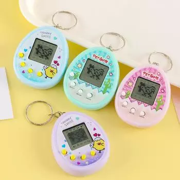Игровая консоль для домашних животных: Игрушка-брелок для ключей «Виртуальный питомец» Cactus жёлтый