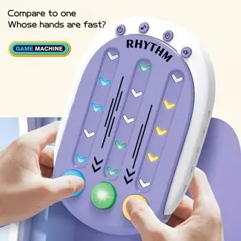 Игровая консоль Fast Push Rhythm Master для тренировки скорости реакции для детей и взрослых, портативная обучающая игровая машина со светящимся треком, игрушка зелёный