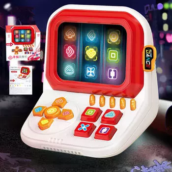 Игровая консоль Finger Dance с быстрым нажатием и подсветкой Fidget Мини-аркадные игры для детей красный