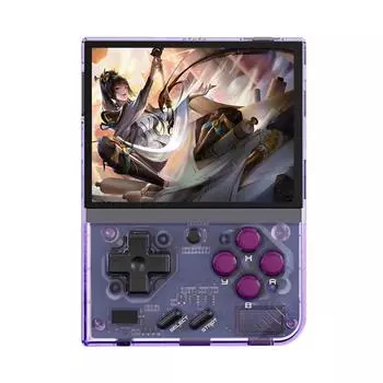 Игровая консоль Mini Plus, перезаряжаемая, 3,5-дюймовый IPS-экран, портативные игровые плееры, поддержка WiFi, 3000 мАч, подарок для детей и взрослых фиолетовый