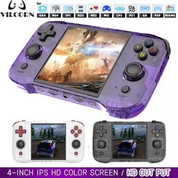 Игровая консоль R46S Linux System 64G Classic Video Games Player 4.0-дюймовый IPS-экран HDMI-выход Карманные портативные игровые консоли