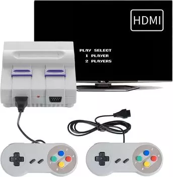 Игровая консоль Super Retro, классическая игровая система в стиле ретро, встроенная 821 игра и 2 контроллера, выход HDMI, 8-битная технология Plug and Play