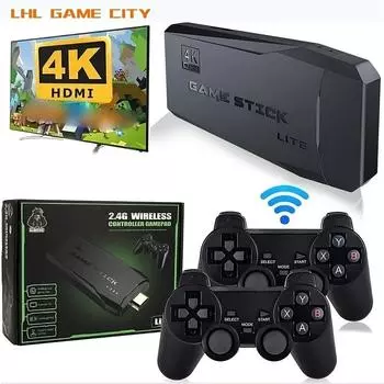 Игровая консоль в стиле ретро Plug & Play: 64G, 9 эмуляторов, выход HDMI 4K, два беспроводных контроллера 2,4G — подключайтесь к телевизору и наслаждайтесь!