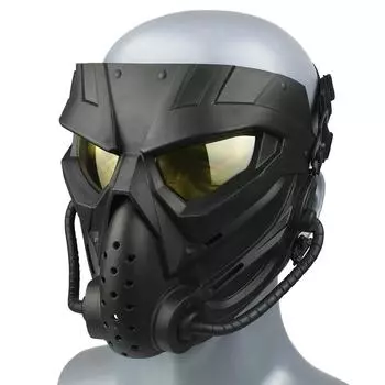 Игровая маска для костюма для страйкбола на Хэллоуин CS, косплей, защитная маска на все лицо, тактический дышащий регулируемый ремень с черепом