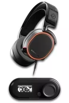 Игровой ЦАП в комплекте Игровая гарнитура SteelSeries Arctis Pro Game DAC Проводная черная MixAmp Совместимость с ПК PS4 PS5 61453 + Hi-Res