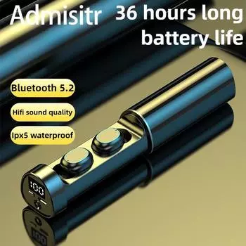 Игровой сенсорный экран беспроводной Bluetooth гарнитура с двумя наушниками TWS5.0 Sports Ultra Long Life чёрный