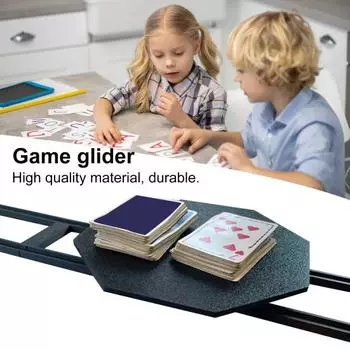 Игровые карты Glider Heavy Duty Portable Easy to Install Rectangle Octagon Card Sliding Rail Device Game Night Party Настольная игра Аксессуар A