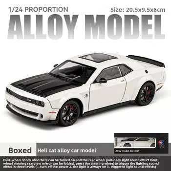 Игрушечная модель Challenger Alloy Simulation Srt Hellcat с функцией подсветки