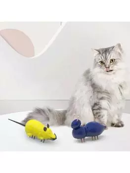 Игрушка для кошек, электронные игрушки с дистанционным управлением, мышь для кошек, интерактивная игрушка для дразнения кошек, крыс, мышей, вращающаяся на 360° игрушка для собак 11.5X3.5X3cm