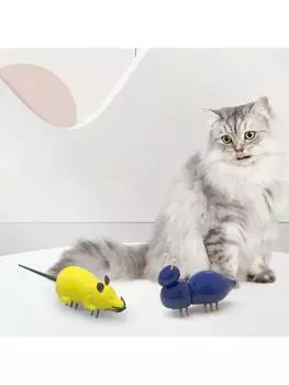 Игрушка для кошек, электронные игрушки с дистанционным управлением, мышь для кошек, интерактивная игрушка для дразнения кошек, крыс, мышей, вращающаяся на 360° игрушка для собак 11.5X3.5X3cm