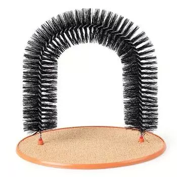Игрушка для кошек Arch Self Groom Балуйте кошек с массажной щеткой для ухода за волосами и когтеточкой Игрушка для кошек Интерактивные игрушки