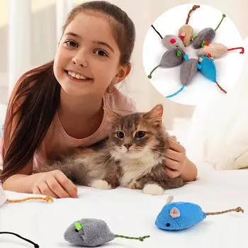 Игрушка для кошек, плюшевая мышь, игрушка для кошек, травяная мышь, устойчивая к царапинам игрушка для кошек, мятная игрушка для домашних животных One Size синий