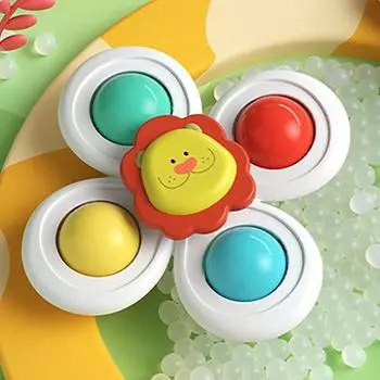 Игрушка для кошек Саморазвлекающаяся Вещь от скуки Присоска Вращающаяся Музыка Смешная Кошачья Палочка для Молодого Кота Собаки Потребляющая Физические Товары для Питомцев [Lion] four petals turn music