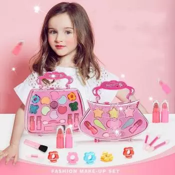Игрушка для макияжа, чехол для переноски, детская сумочка, набор косметических игрушек, принцесса для макияжа для девочек
