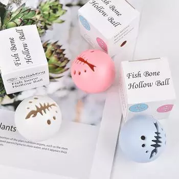 Игрушка для питомца, блестящий мяч, колокольчик, кошачья мята, рыбная кость, мяч 5*5*5cm
