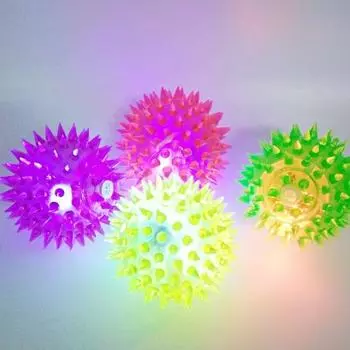 Игрушка для питомца светящийся мяч, устойчивый к укусам, эластичный светящийся мяч от жала, интерактивные игрушки для прорезывания зубов у собак и кошек, товары для животных 6.5cm