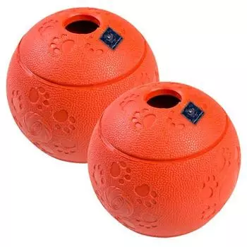 Игрушка для собак Dingdongpet, большой шарик для закусок, латекс, 8 x 8 см, 2 шт.