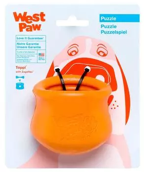 Игрушка для собак West Paw, развивающая игрушка Zogoflex Tapple Tangerine, размер S (оранжевый) оранжевый