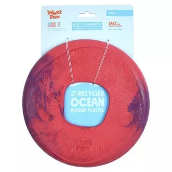 Игрушка для собак West Paw Seaflex Sails Фрисби для собак Метательная игрушка Летающий диск Снятие стресса Гибискус (Темно-розовый)