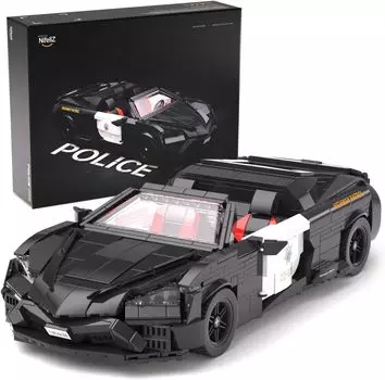 Игрушка-конструктор Nifeliz Police Car, 1 шт.:Коллекционная модель игрушки в масштабе 14, подарок на день рождения для автолюбителей, подходит для украшения дома и офиса (1175