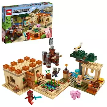 Игрушка LEGO Minecraft Attack Мальчики Девочки Minecraft Товары Игра Игрушка Развивающая игрушка Подарок на день рождения Подарок LEGO Block 21160 8 лет и старше Illiger s