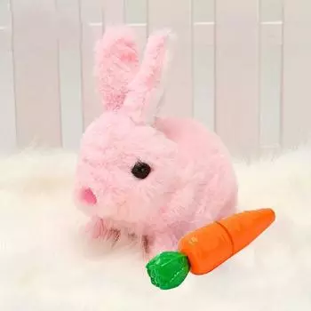 Игрушка пасхальный кролик плюшевый кролик пасхальные электронные интерактивные игрушки кролики могут ходить и говорить со звуками и движениями для подарка светло-коричневого