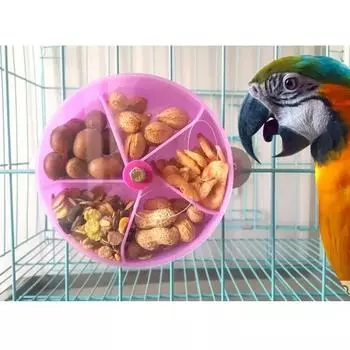 Игрушка Попугай Игрушка Жевание Вращаться Домашний Попугай Игрушки Колеса Укус Птицы Добыча Кормушка Клетка Кормушка Аксессуары для Птиц белый