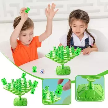 Игрушки для балансировки, балансировочная игра для двух игроков, интерактивная настольная игра-головоломка для всей семьи, настольные игры на день рождения для детей One Size зелёный