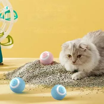 Игрушки для кошек Интеллектуальные игрушки для кошек Катающийся мячик, чтобы избавиться от скуки Молярный трансграничный устойчивый к укусам автоматически дразнит кошек