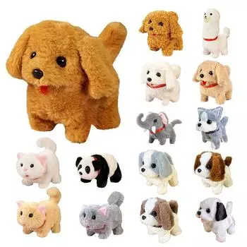 Игрушки для лающих собак для детей, гуляющая собака, кошка, электронный питомец, лающая собака, животное-компаньон, электрические питомцы, работающие от батареек, хвост