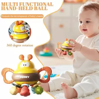 Игрушки для младенцев, Сенсорные игрушки для младенцев, Мальчики и девочки в возрасте 1 года, Подарки для новорожденных, Игрушки для детей в возрасте 0, 3, 6, 9, 12, 18 месяцев One Size жёлтый