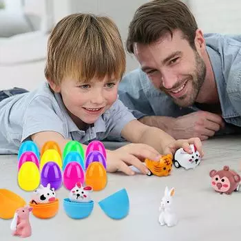 Игрушки для пасхальных яиц, 20 пасхальных яиц, забавные пасхальные игрушки для детей в детском саду, разные игрушки для пасхальных яиц, игра «Поиск пасхальных яиц», 1 КОРОБКА One Size