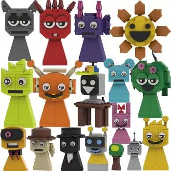 Игрушки-конструкторы Sprunki Incredi Building Block Set Детские развивающие игрушки Sprunki toy Рождественские подарки для детей 1