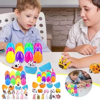 Игрушки-пасхальные яйца. 20 пасхальных яиц. Веселые пасхальные игрушки для детского сада. Разные пасхальные яйца.Игра в поиск пасхальных яиц.1BOX One Size