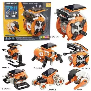 Игрушки Stem для мальчиков и девочек, 7-в-1 развивающие игрушки-роботы на солнечных батареях, работающие от солнца, проекты Stem своими руками для детей 8-12 лет