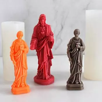 Иисус Моделирование Силиконовая форма для свечей DIY Ароматизированная гипсовая смола Форма для изготовления поделок Мыло ручной работы Формы для шоколада Подарки Домашний декор