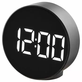 IKEA Будильник 11 см черный PLUGGET (704.991.28)
