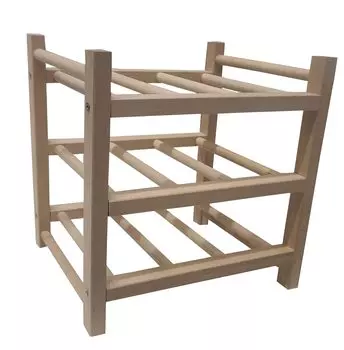 IKEA HUTTEN 70179594 Винная полка для 9 бутылок из массива дерева,