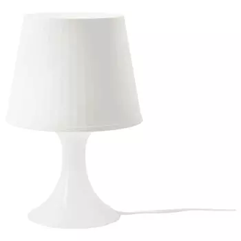 IKEA Настольная лампа 29 см белая ЛАМПАН (400.766.01)