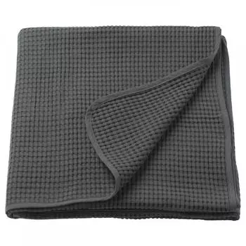 ИКЕА ВОРЭЛД Покрывало темно-серое 150x250 см