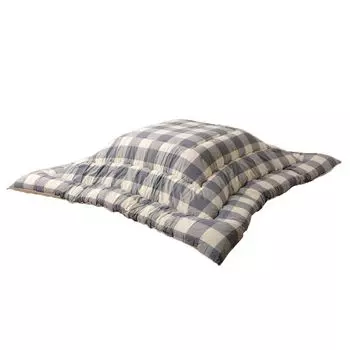 Ikehiko Kotatsu Futon Square Orb 205 x 205 cm Gray Check Indian Cotton Simple Approx. #5192019 серый