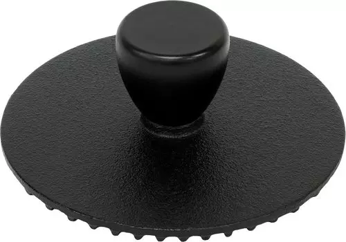 Ikenaga Iron Works Meat Press Round Wave Shape 950g Made in Japan 11450 чёрный