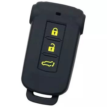 IKT Смарт-ключ Силиконовый чехол 3 кнопки Черный Желтый / Delica D5 / Outlander 7.9 x 4.2 x 1.5cm