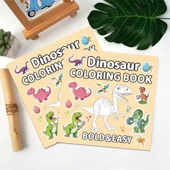 Иллюстрированные книги, Раскраски с динозаврами, Раскраски с мультфильмами, Раскраски для детей 4 лет One Size